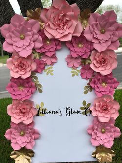 Paper flower backdrop- party decorations