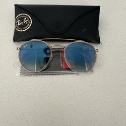 Ray-Ban “Round Double Bridge” Sunglasses 