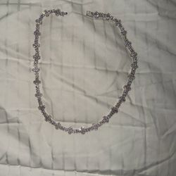 925 Solid Sterling Silver Moissanite Cross Chain Rhodium Platinum Finish