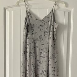 Gray Floral Dress