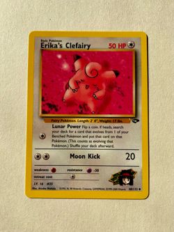 Pokemon Erika's Clefairy - Gym Challenge (G2) wotc - NM