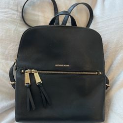 Michael Kors Rhea Zip Medium Slim Leather Backpack 