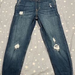 High Rise Paper bag Waist Mini Mom Jeans For Girls