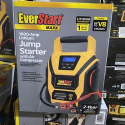 EverStart Maxx J5CPDE 1200 Peak Amps Jump Starter, Power Station, 500W Inverter, 120 PSI Compressor