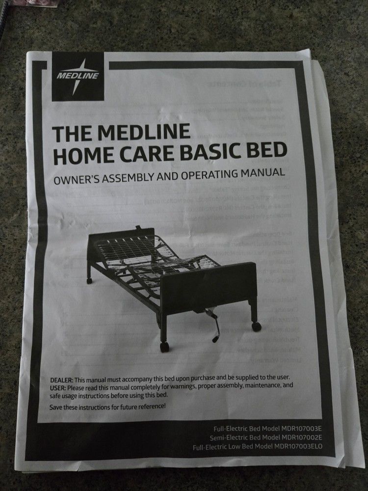The Medline Home Care Basic Bed