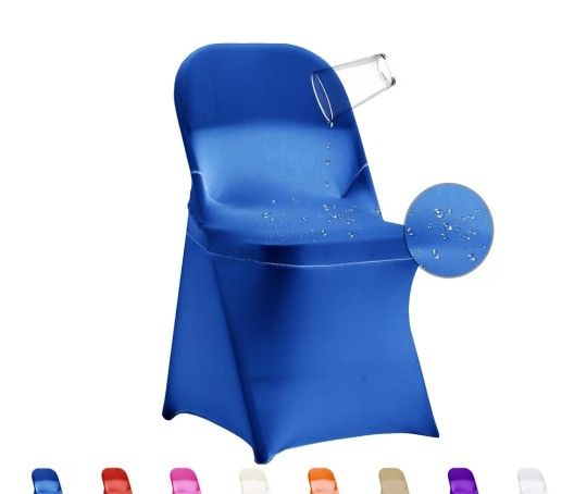 36 PCS Waterproof Stretch Spandex Folding Chair Covers, Dining Room Chair Slipcovers Protector for Wedding, Banquet, Party, Holidays, Celebration and 