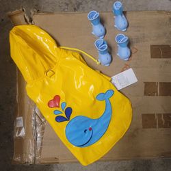 Dog Raincoat And Boots For Extra Small Size Dog