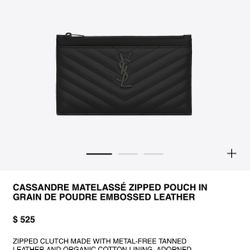 Saint Laurent Black Monogramme Pouch