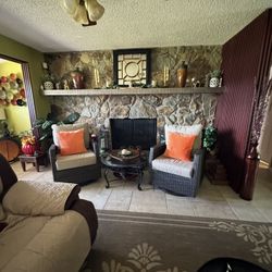 Rattan Swivel/rocker Chair 2x , Includes  The Chair Cushions