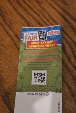 LA County fair ticket