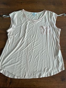 New without tag Calvin Klein light pink cap-sleeve top size XL light pink