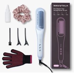 Wavytalk Pro Steam Hair Straightener Brush, Steamline Pro