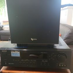 Onkyo 6.1ch 75 w/ch receiver and with infinity subwoofer