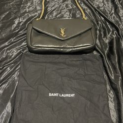 Saint Laurent Calypso Large Black Shoulder Bag New