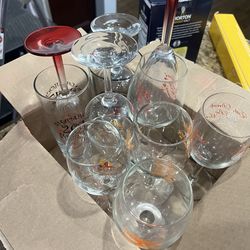 9 wine glasses and cocktails book.