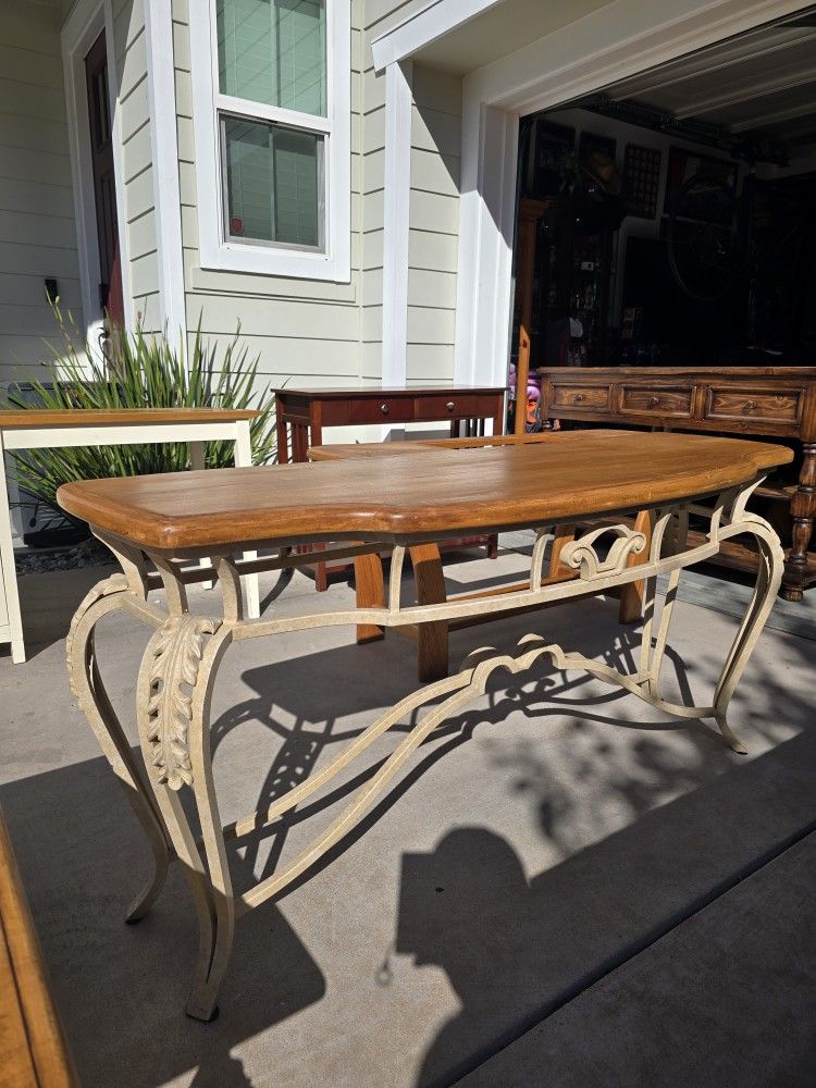 Antique Iron Console Entryway Sofa Table