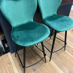 Green Salon Stools 