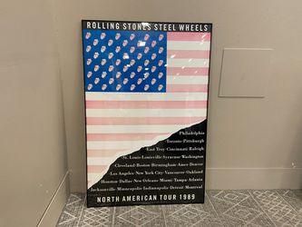 Vintage Extra Large 1989 Rolling Stone Tour Poster