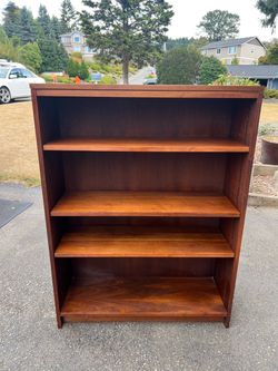 Bookcase, Cherry, 3 Adjustable Shelves, Stout/Sturdy, Delivery