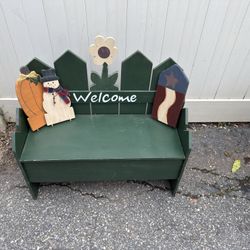 Amish Seasonal Decor Bench 