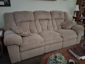Have two chairs , the rock and open up one couch goes with it all the same color very , very good shape