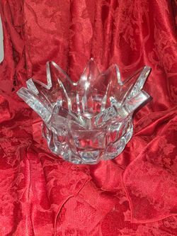 Heavy Lead Crystal Tulip Form Bowl