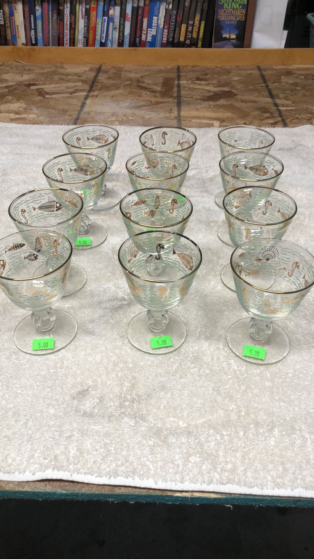 Libby Atomic Wine Glasses. Vintage Glasses In Perfect Condition There Are 12 In. The Set.