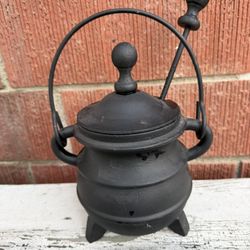 Antique Cast Iron Fire Starter Smudge Pot