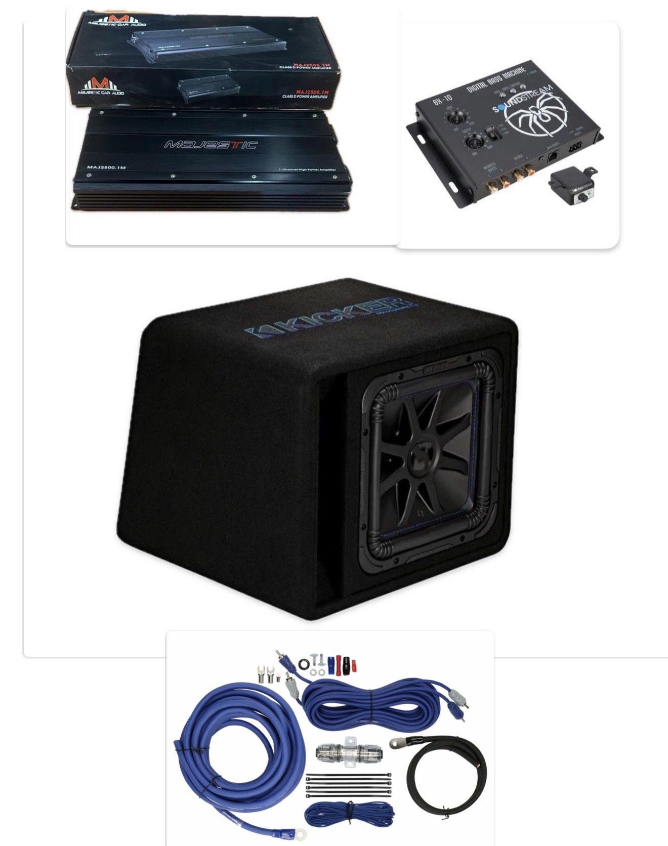 NEW BASS PACKAGE KICKER L7s 12” Installed