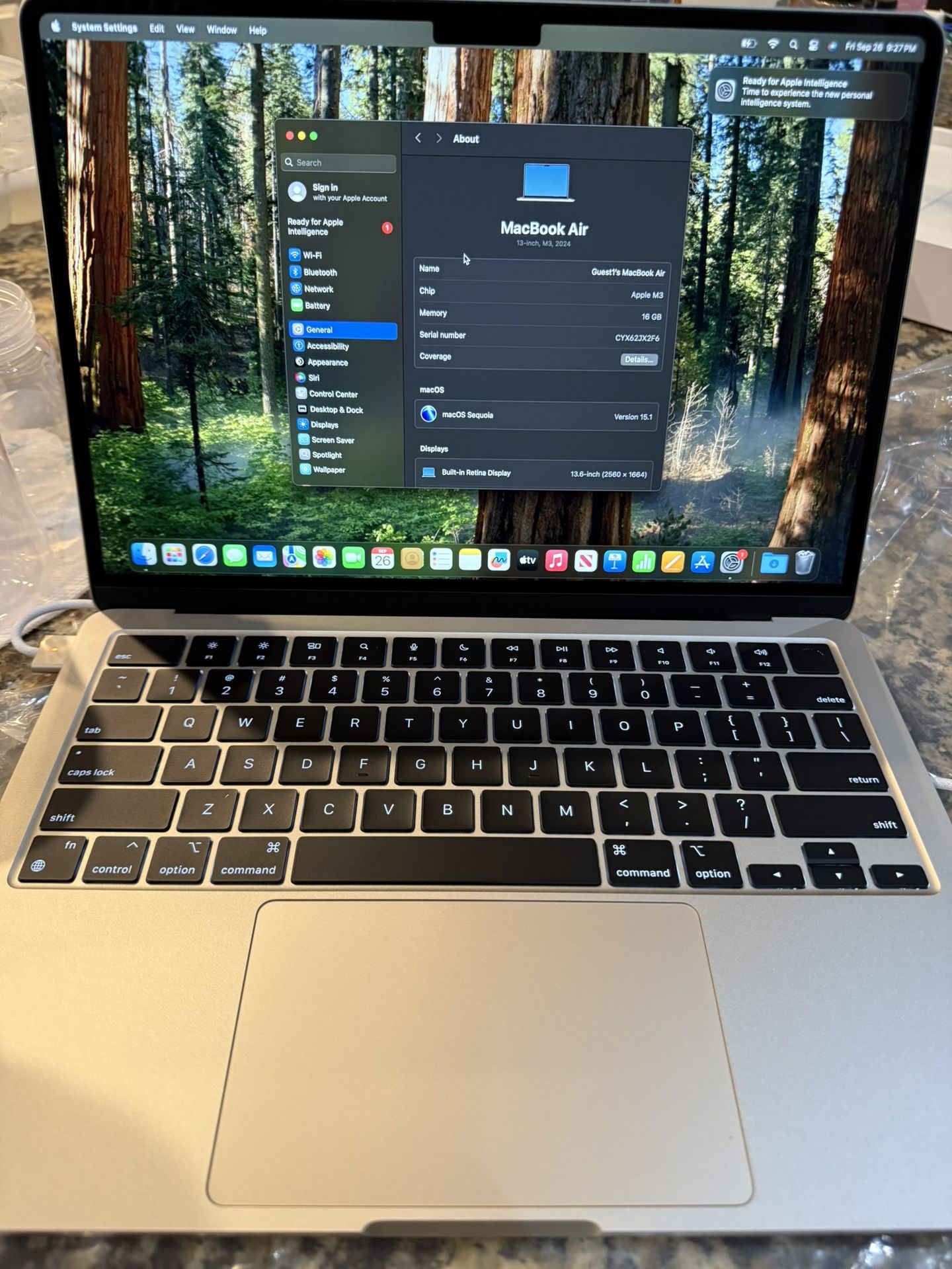 Apple 2024 MacBook Air 13-Inch Laptop With M3 Chip: Built For Apple Intelligence, 13.6-Inch Liquid Retina Display