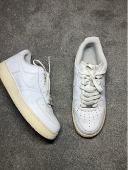 Size 10.5 - nike air force one white BEATERS
