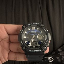 Casio AEQ-120-1A Analog-Digital Watch - 10 Year Battery - World Time