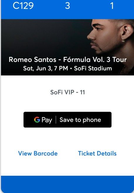 Romeo Santos VIP tickets Great Seats