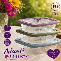 Princess House set de 3 contenefores