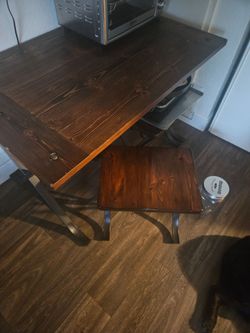 Wooden  Bench Table with 4 bench seats