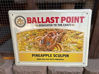 Ballast Point Pineapple Sculpin Metal Sign