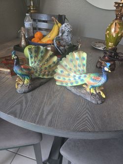 2 peacocks hand made