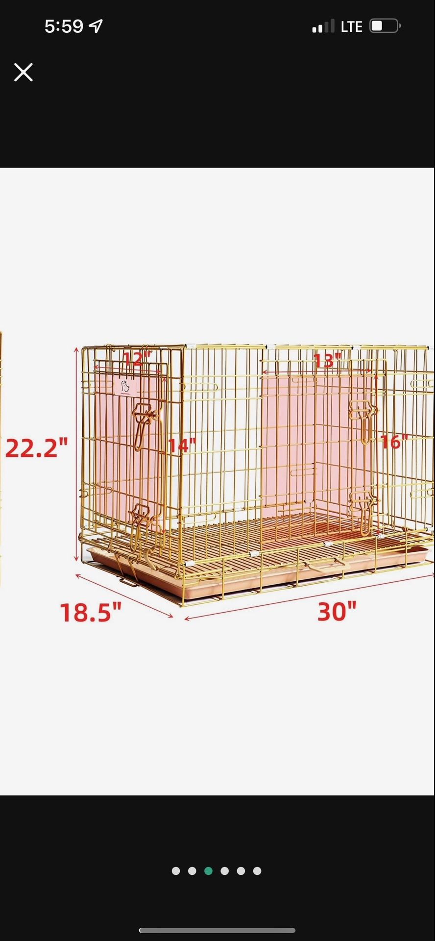 Perfect DROP DOWN DOG CRATES Kennels INDOOR w/ WHEELS for Sale in