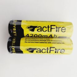 2pc TactFire 3.7V Rechargeable Battery