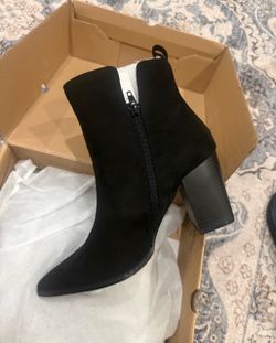 Black Suede Ankle Boots NEW