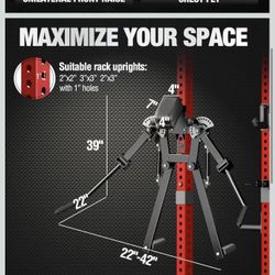 Lateral Raise Attachment, Lateral Raise & Chest Fly Machine, Shoulder Press Machines for Chest & Shoulders, Power Rack Attachment with 1" Holes, Upper