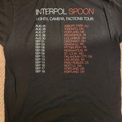 Interpol And Spoon Band Tour Tee 2022