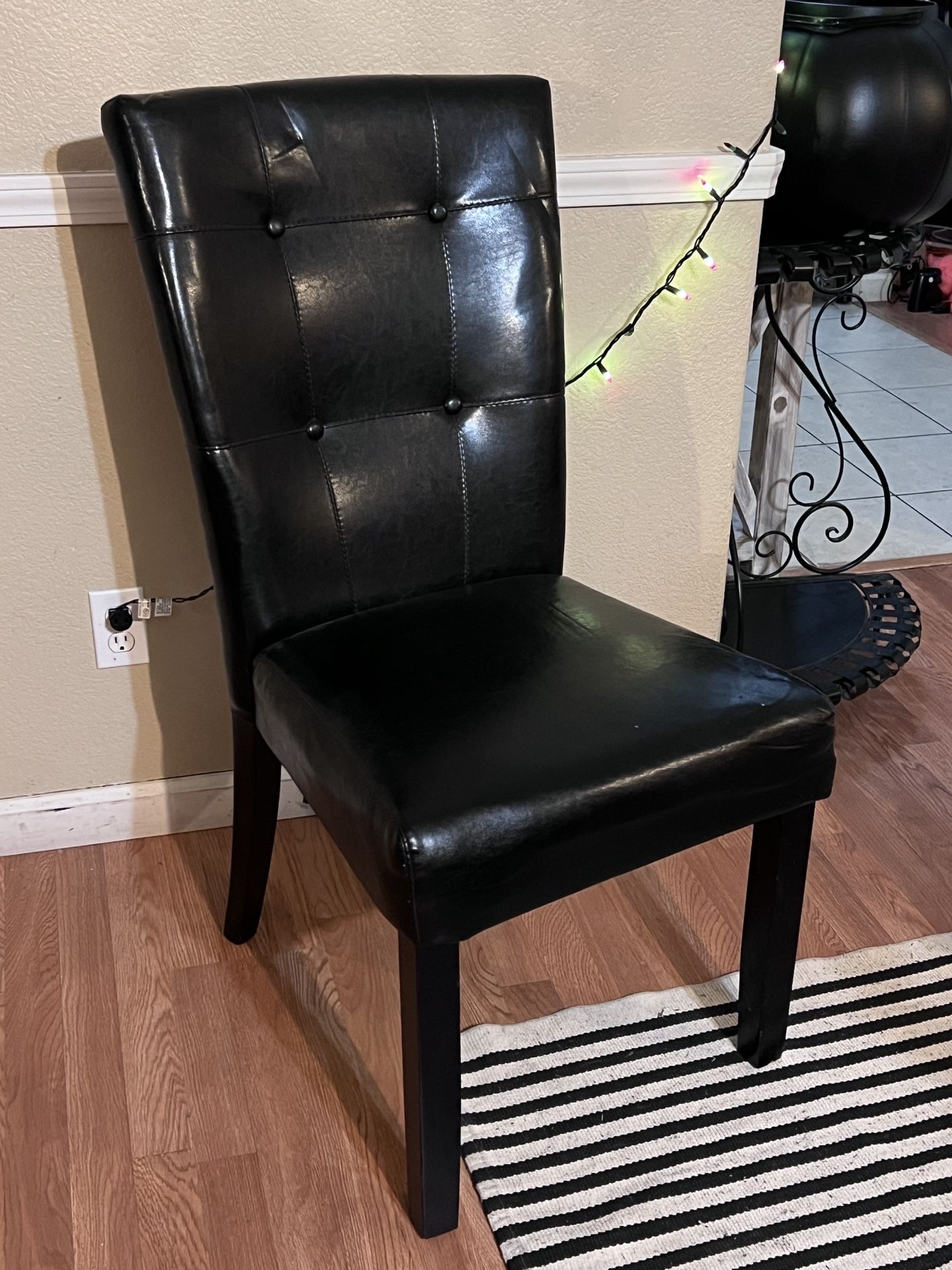 Black Pleather Chair