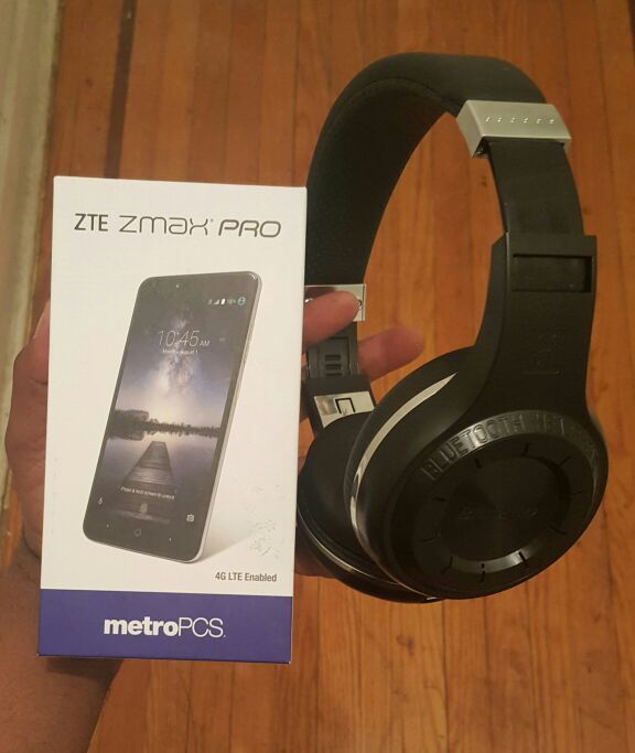 Zte ZMax Pro Metro Pcs & Bluedio Wireless Headphones