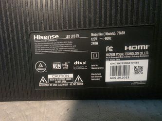 Hisense 4k 75 inch smart TV 60hz