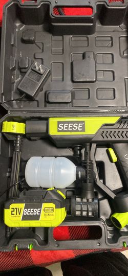 Pressure water seese cordless pressure washer easy to assemble if you have any questions ask me