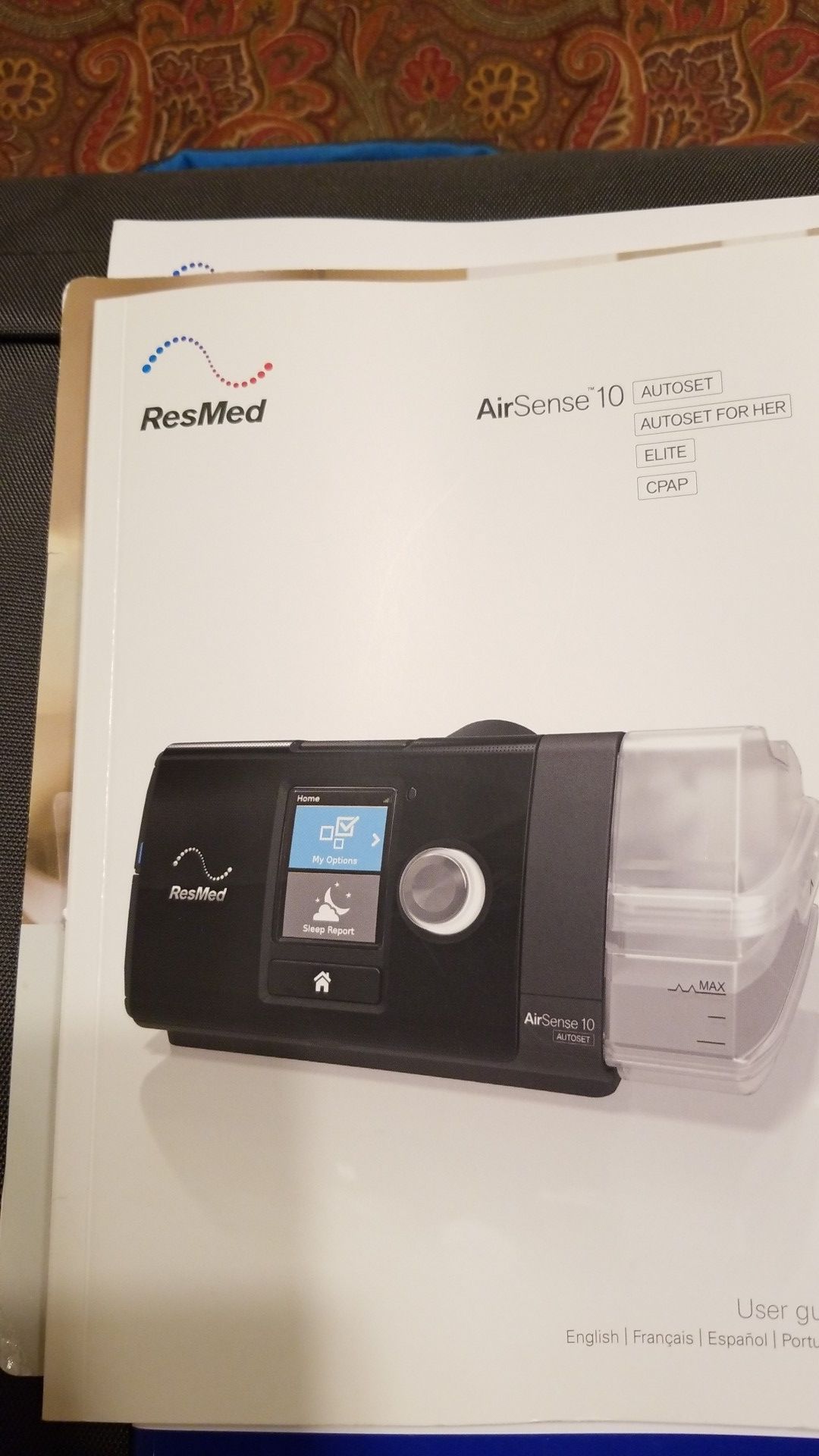 ResMed Airsense 10 CPAP machine with humidair heated humidifier