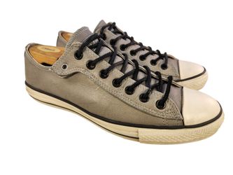 CONVERSE BY JOHN VARVATOS GRAY LEATHER MEN SNEAKERS SIZE 9.5/ WOMEN 11.5/ EUR 43
