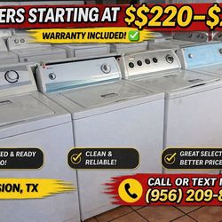 Manual washers 💥 NO BIG DOWN PAYMENT REQUIRED! 💥
Take home a washer today for just
💲 $50 DOWN 😱
🛠️ Warranty included
🚚 Delivery options availabl