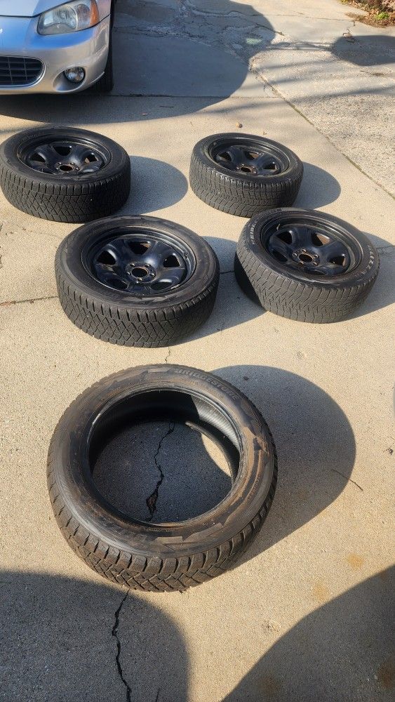 Full Set Winter Tires And Rims 5x4.5 Bolt Pattern